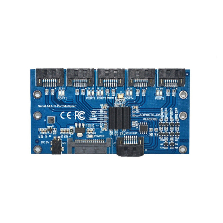 Lisslune | SATA3.0 6Gbps JMB575 Chip SATA expansion card 1 to 5 port riser card