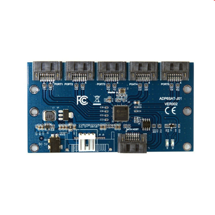 Lisslune | SATA2.0 3Gbps JMB321 Chip SATA expansion card 1 to 5 port riser card