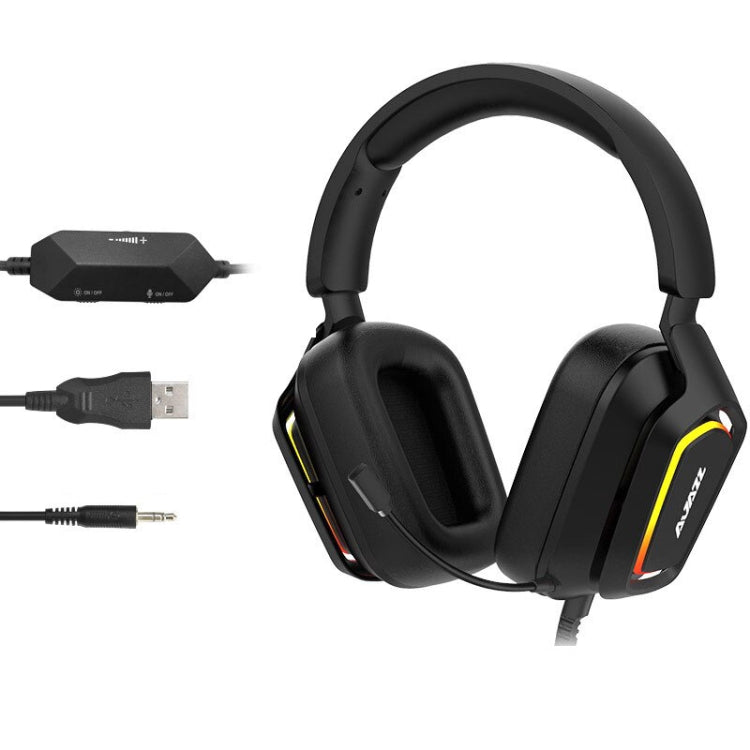 Lisslune | Ajazz AX368 Computer Game Audio Recognition RGB Headset 3.5mm Version (Black)