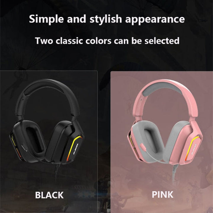 Lisslune | Ajazz AX368 Computer Game Audio Recognition RGB Headset 3.5mm Version (Black)