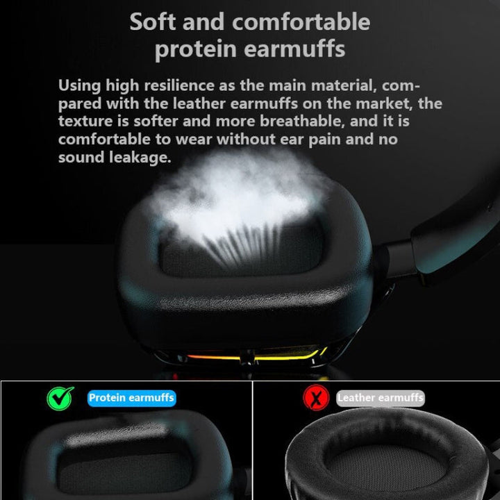 Lisslune | Ajazz AX368 Computer Game Audio Recognition RGB Headset 3.5mm Version (Black)
