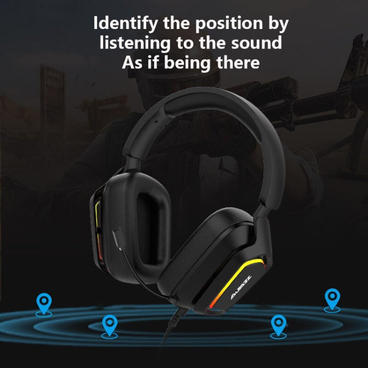 Lisslune | Ajazz AX368 Computer Game Audio Recognition RGB Headset 3.5mm Version (Black)