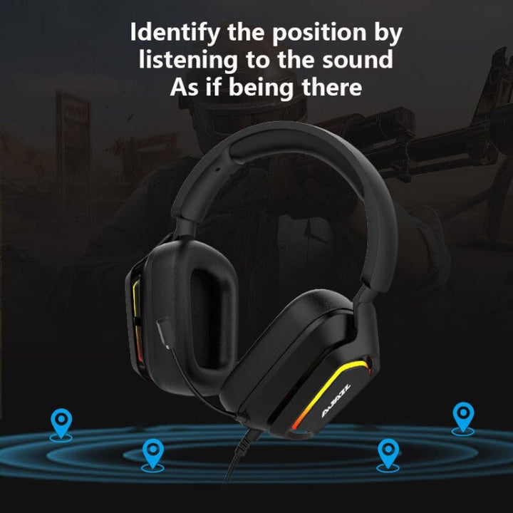 Lisslune | Ajazz AX368 Computer Game Audio Recognition RGB Headset 3.5mm Version (Pink)