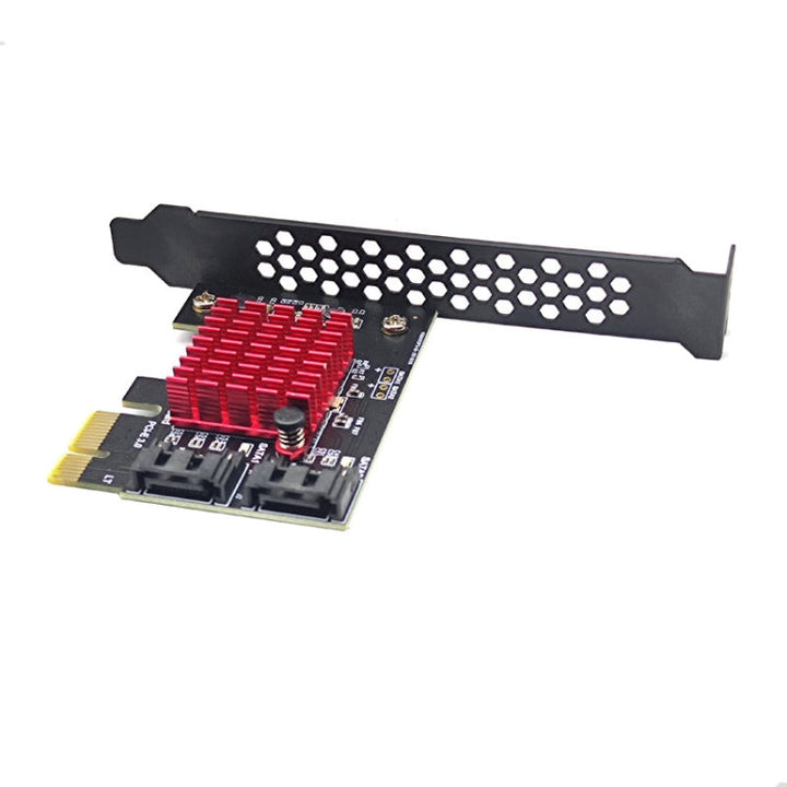 Lisslune | PCI-E 1X GEN3 to SATA3.0 expansion card 2 ports 6Gbps transfer expansion IPFS hard drive