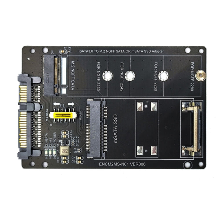 Lisslune | SATA 22PIN to MSATA or M.2 NGFF SATA card 2 in 1 SSD converter card with USB 3.0 cable