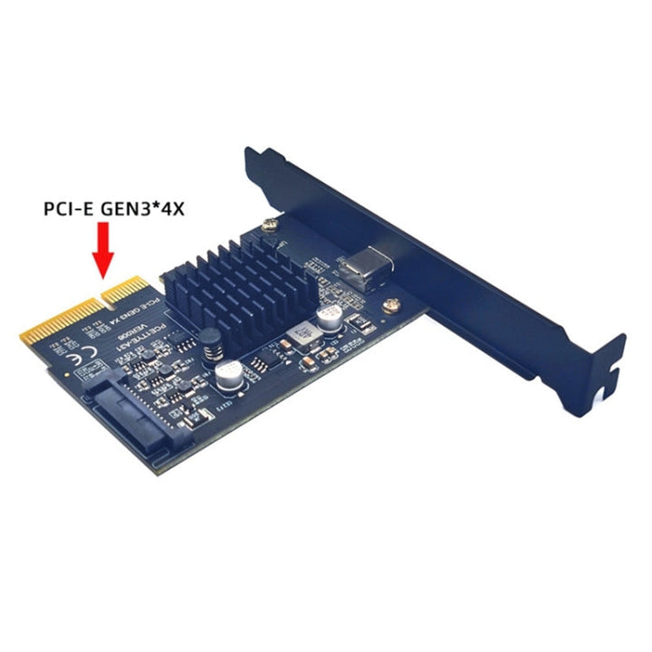 Lisslune | PCI-E 4X to USB3.2 Gen2x2 Type-C 20Gbps SATA expansion card Asmedia ASM3242 chip