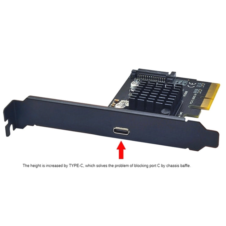 Lisslune | PCI-E 4X to USB3.2 Gen2x2 Type-C 20Gbps SATA expansion card Asmedia ASM3242 chip