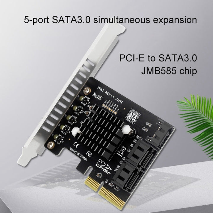Lisslune | PCI-E to 5 SATA 3.0 expansion card (full height)