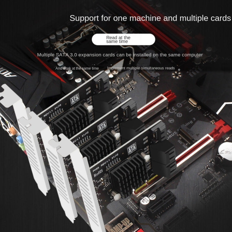 Lisslune | PCI-E to 5 SATA 3.0 expansion card (full height)