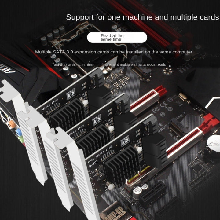 Lisslune | PCI-E to 5 SATA 3.0 expansion card (full height)