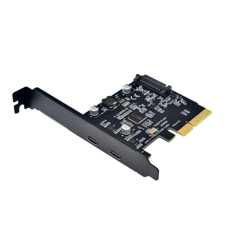 Lisslune | PCI-E 4X to USB3.1 Dual USB-C/Type-C Port 10Gbps expansion card with ASMedia ASM3142 chip