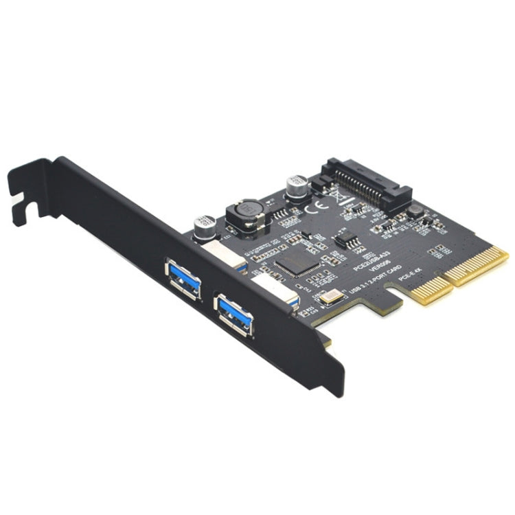 Lisslune | USB3.2 expansion card GEN2 Type-A connection ASMedia ASM3142 transfer 10Gbps (Black)