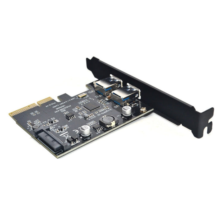 Lisslune | USB3.2 expansion card GEN2 Type-A connection ASMedia ASM3142 transfer 10Gbps (Black)