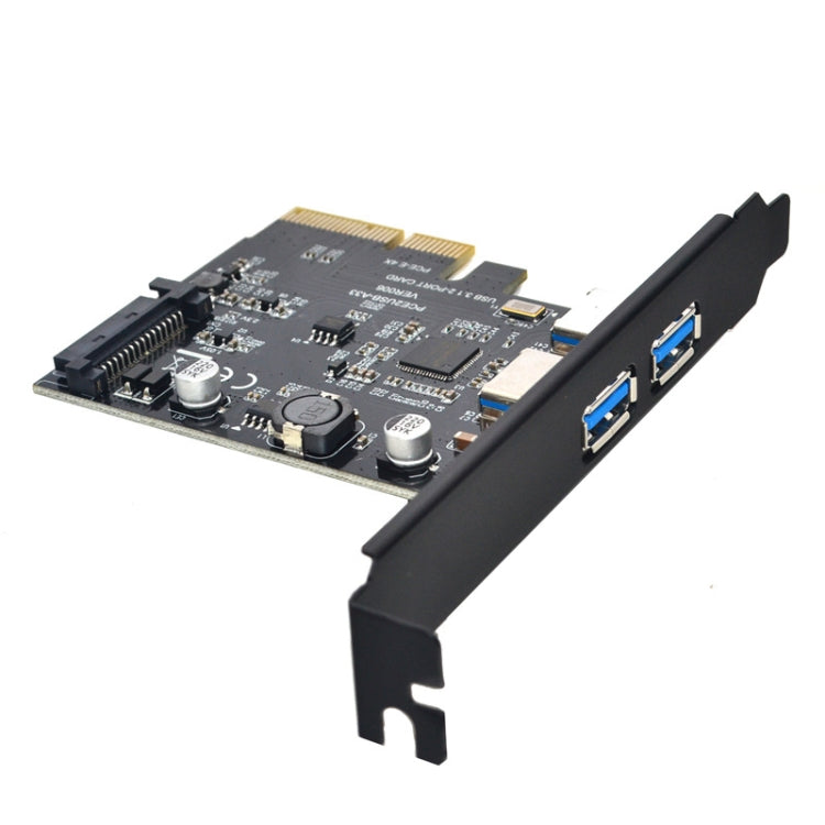 Lisslune | USB3.2 expansion card GEN2 Type-A connection ASMedia ASM3142 transfer 10Gbps (Black)