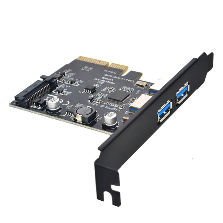 Lisslune | USB3.2 expansion card GEN2 Type-A connection ASMedia ASM3142 transfer 10Gbps (Black)