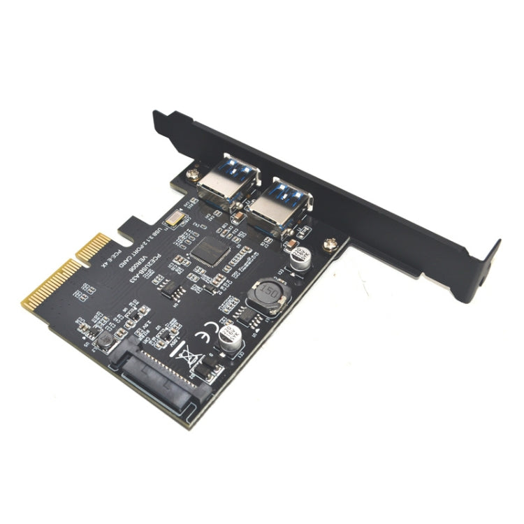 Lisslune | USB3.2 expansion card GEN2 Type-A connection ASMedia ASM3142 transfer 10Gbps (Black)