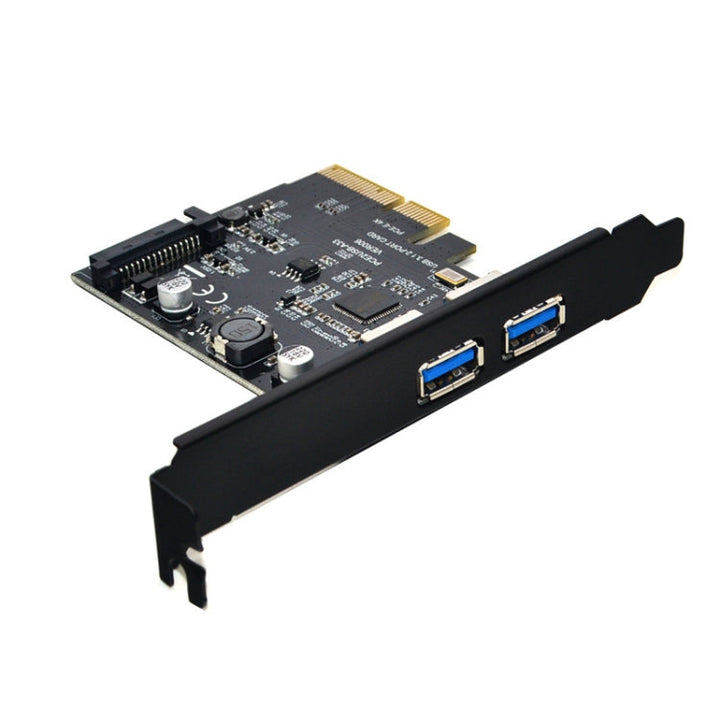Lisslune | USB3.2 expansion card GEN2 Type-A connection ASMedia ASM3142 transfer 10Gbps (Black)