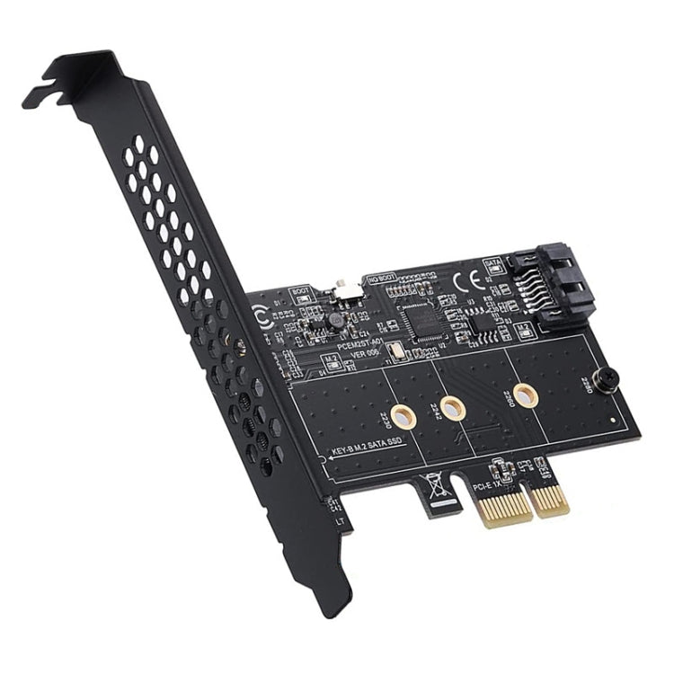 Lisslune | PCI-E to SATA3.0+M2 NGFF expansion card 6G hard drive transfer card (Black)