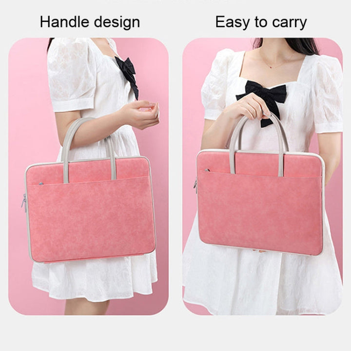 Lisslune | BUBM 14 Inch Fully Open Laptop Bag (Pink)