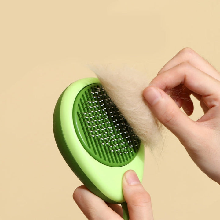 Cat Pet Fleece Needle Comb Cleaning Accessories (Avocado Green)