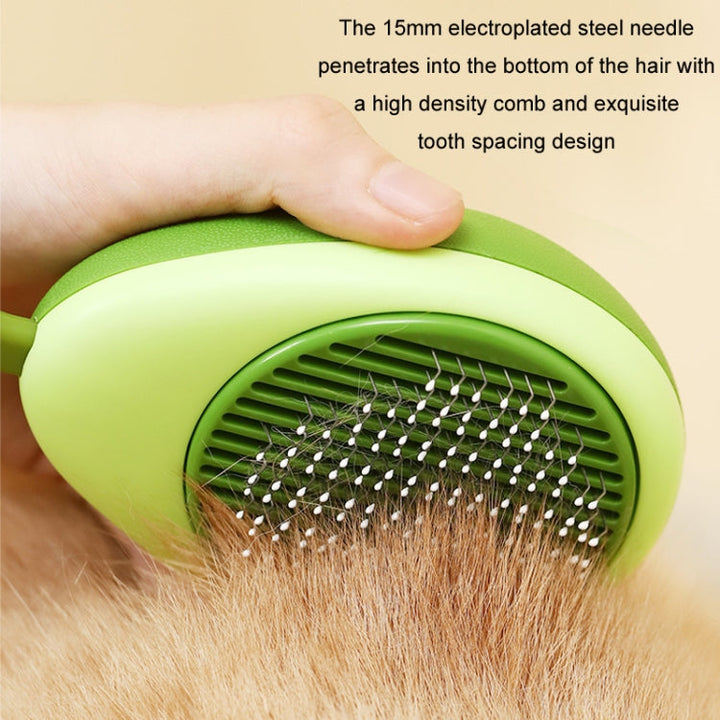 Cat Pet Fleece Needle Comb Cleaning Accessories (Avocado Green)