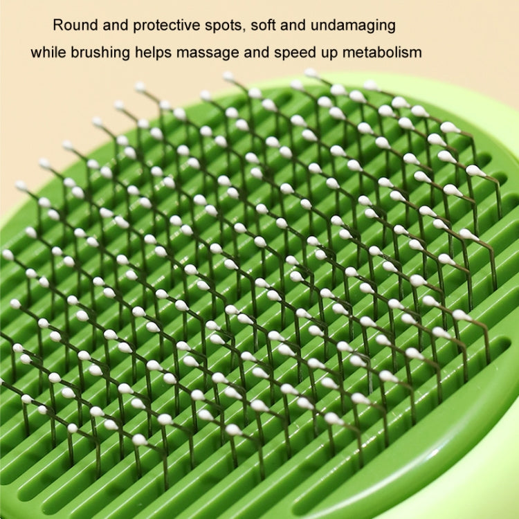 Cat Pet Fleece Needle Comb Cleaning Accessories (Avocado Green)