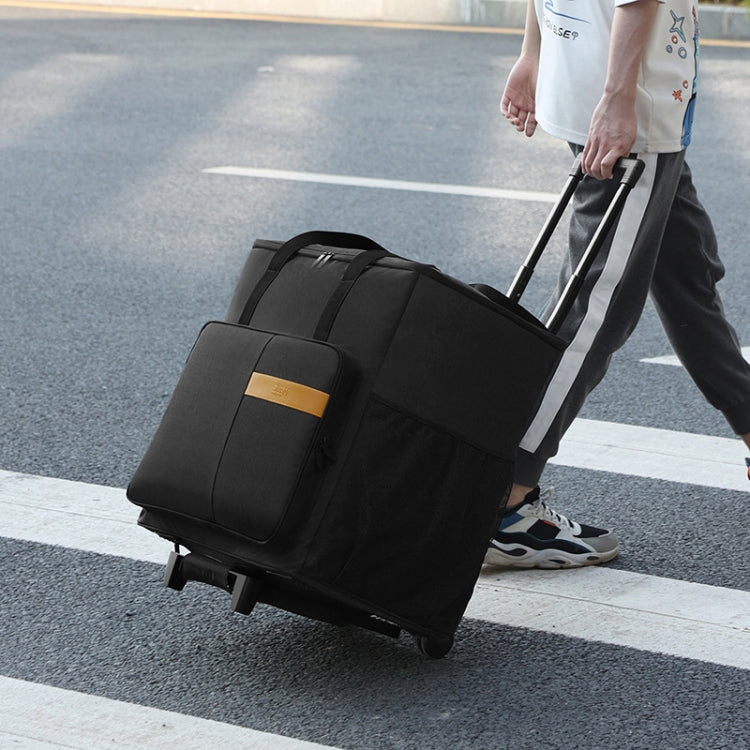 Lisslune | BUBM Computer Host Removable Trolley Shockproof Waterproof Storage Bag With Wheels, Size: 27 inches (Black)