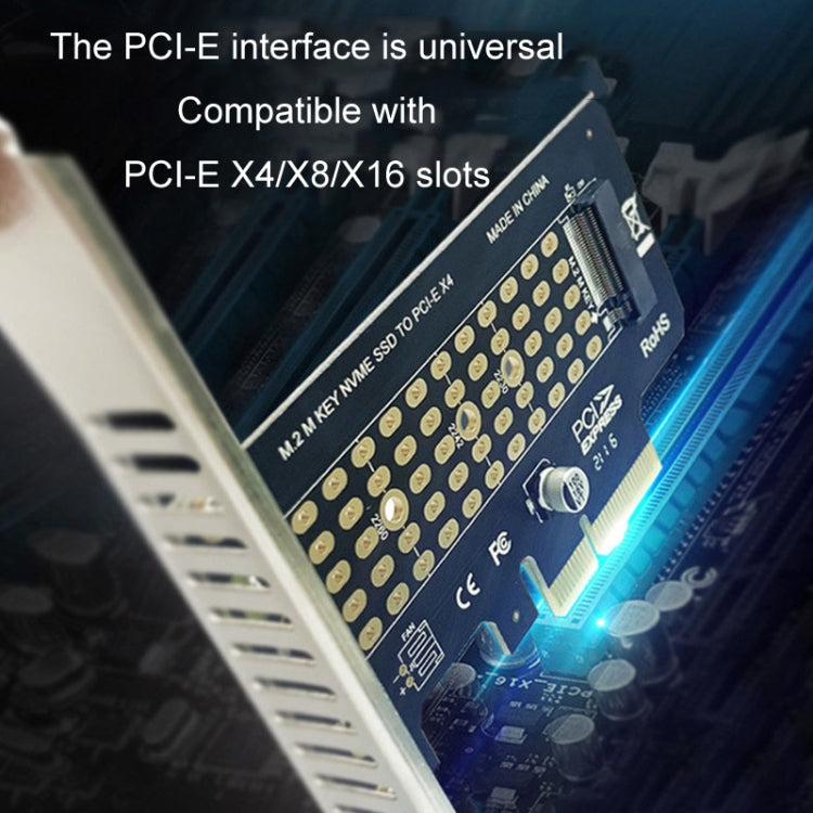Lisslune | 5pcs NVME transfer card M.2 to PCIE3.0/4.0 full data X4 expansion card, style: half height