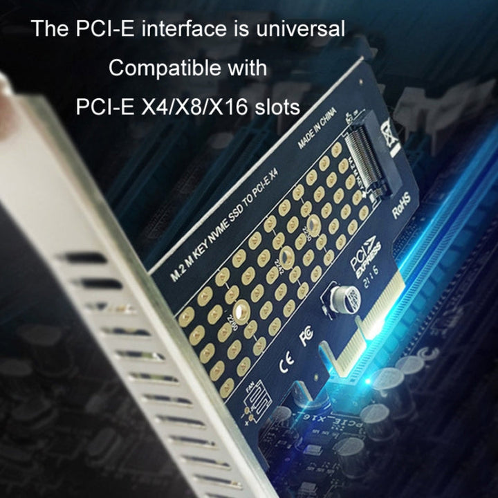 Lisslune | 5pcs NVME transfer card M.2 to PCIE3.0/4.0 full data X4 expansion card, style: half height
