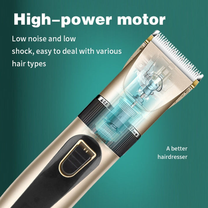 Puppy trimmer Pet electric shaver cat hair clipper set, Color: Yellow Standard