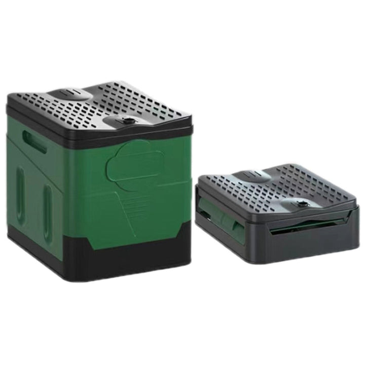 Lisslune | Auto Folding Portable Toilet Outdoor Emergency Mobile Toilet (Army Green)