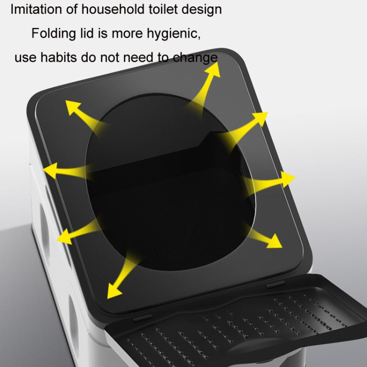 Lisslune | Auto Folding Portable Toilet Outdoor Emergency Mobile Toilet (Dark Gray)