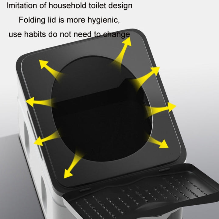 Lisslune | Auto Folding Portable Toilet Outdoor Emergency Mobile Toilet (Dark Gray)