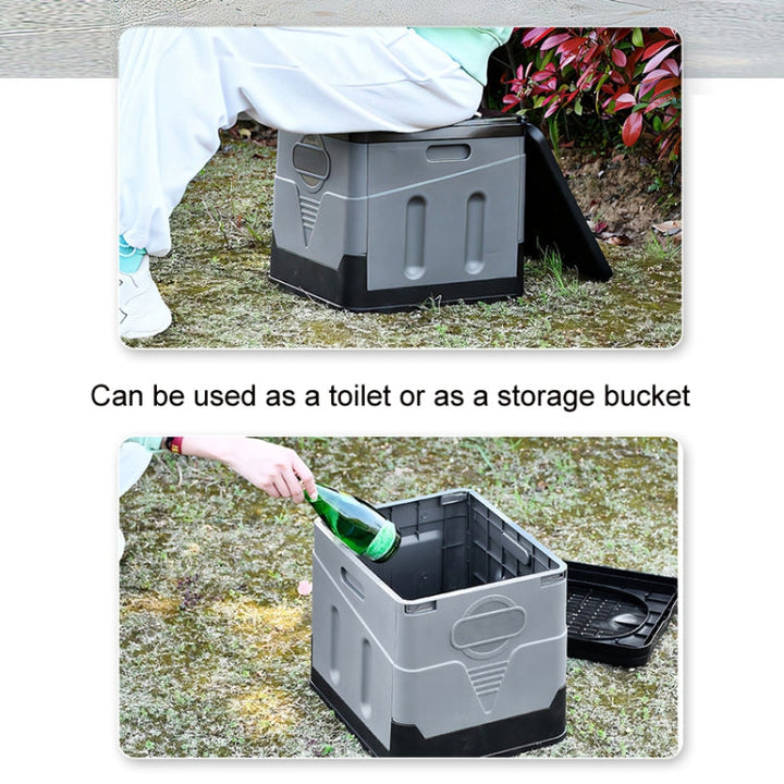 Lisslune | Auto Folding Portable Toilet Outdoor Emergency Mobile Toilet (Army Green)