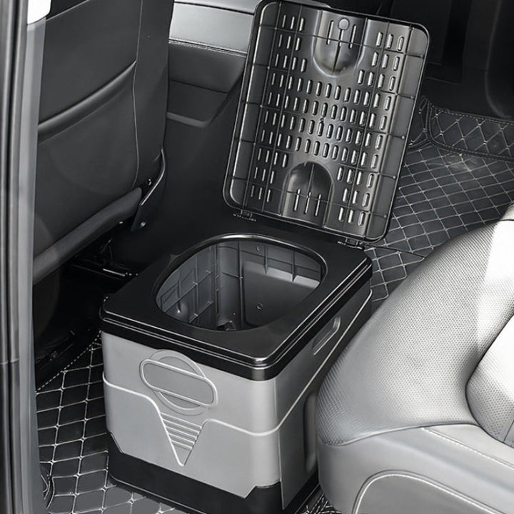 Lisslune | Auto Folding Portable Toilet Outdoor Emergency Mobile Toilet (Dark Gray)