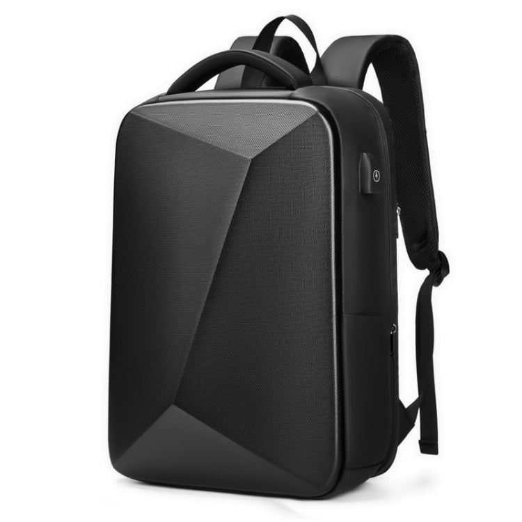 Lisslune | EVA Hard Shell Expandable Laptop Backpack with USB Port Multifunctional Business Travel Backpack (Black)