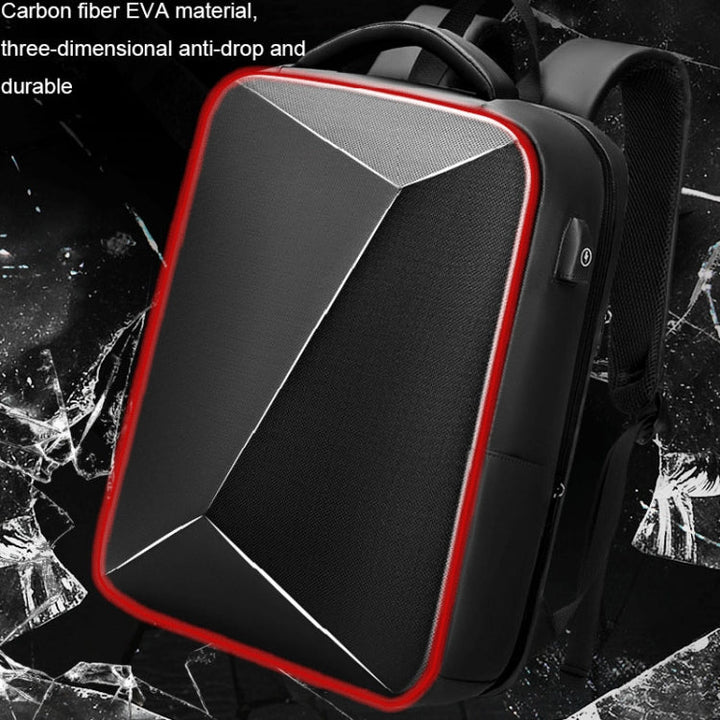 Lisslune | EVA Hard Shell Expandable Laptop Backpack with USB Port Multifunctional Business Travel Backpack (Black)