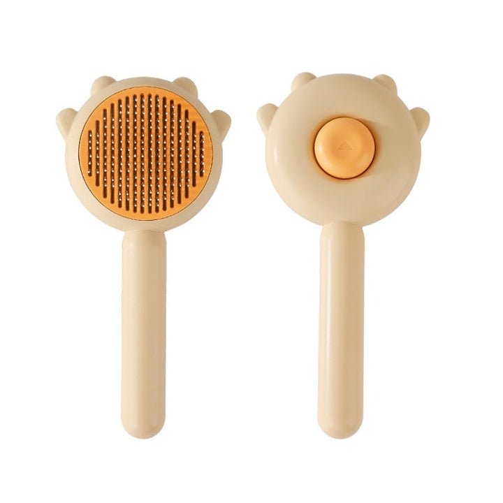 Pet Needle Combing Hair Cleaning Detangling Brush (Yellow)