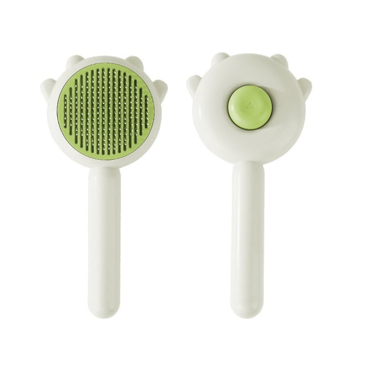 Pet Needle Comb Hair Cleaning Detangling Brush (Green)