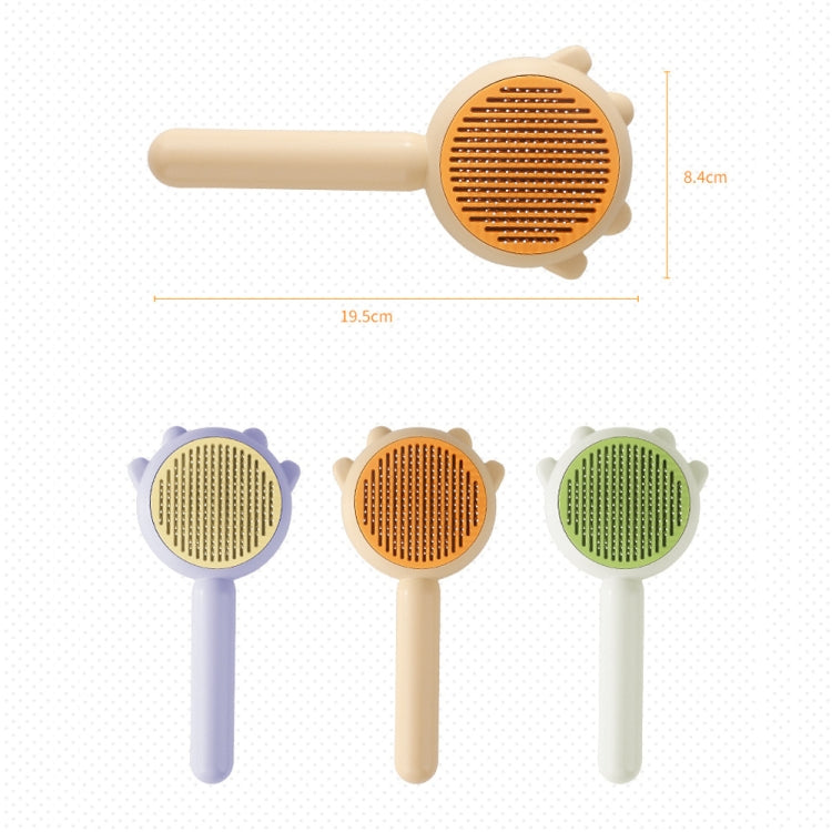 Pet Needle Combing Hair Cleaning Detangling Brush (Yellow)