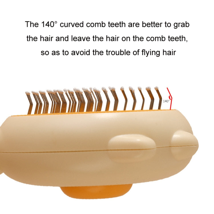 Pet Needle Combing Hair Cleaning Detangling Brush (Yellow)