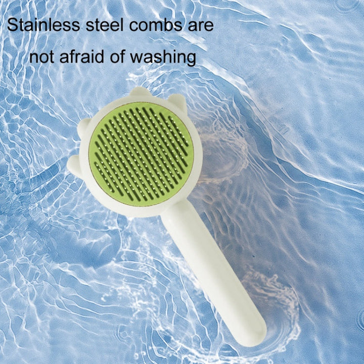 Pet Needle Combing Hair Cleaning Detangling Brush (Yellow)
