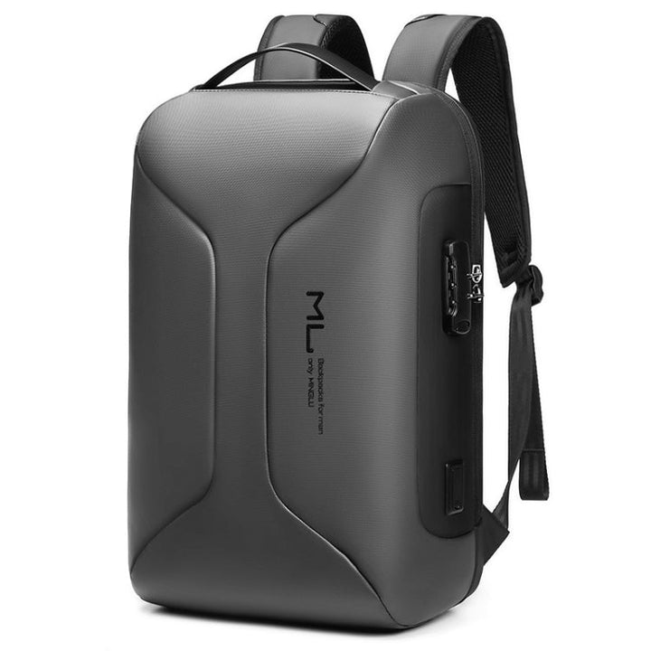 Lisslune | Business Large Capacity Travel Bag Multifunctional Waterproof Laptop Backpack With USB Port (Light Gray)