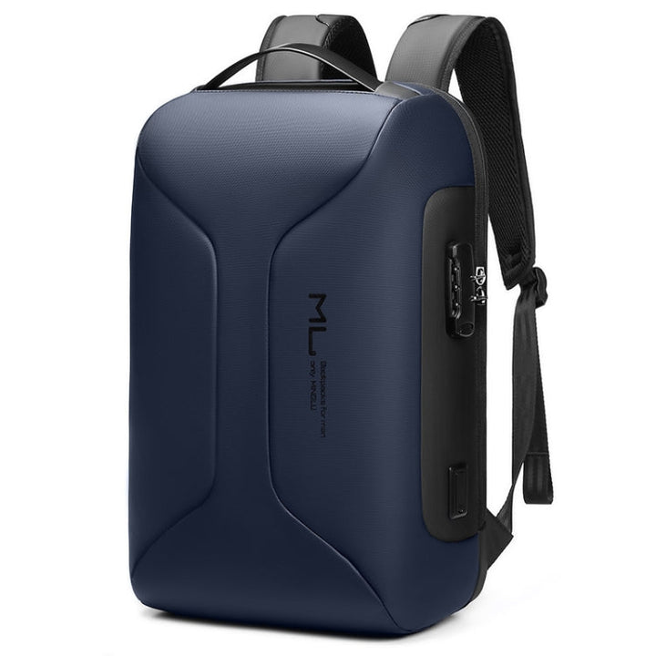 Lisslune | Business Large Capacity Travel Bag Multifunctional Waterproof Laptop Backpack with USB Port (Blue)