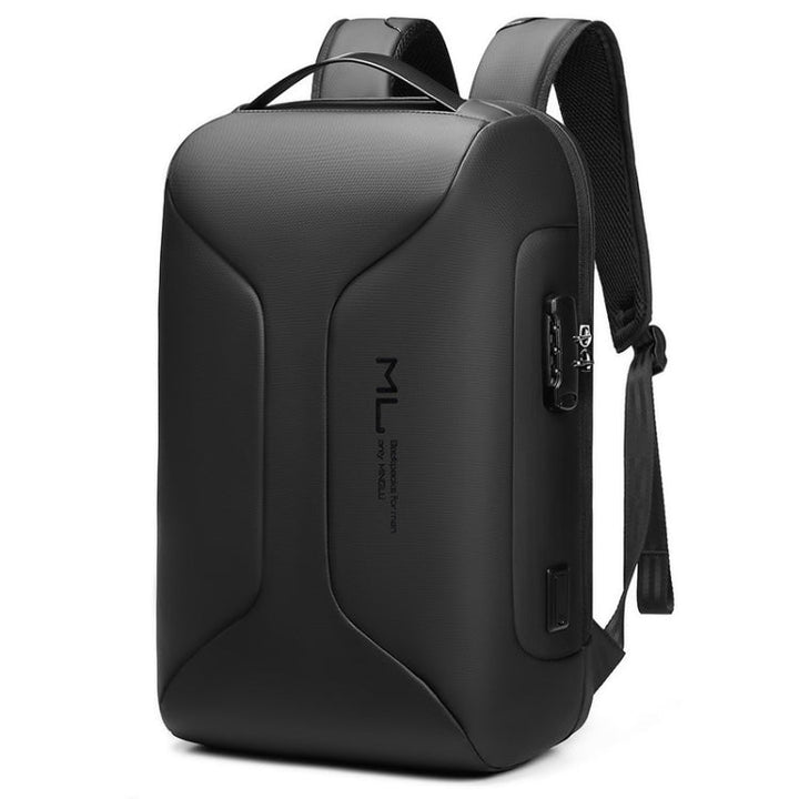 Lisslune | Business Large Capacity Travel Bag Multifunctional Waterproof Laptop Backpack with USB Port (Black)