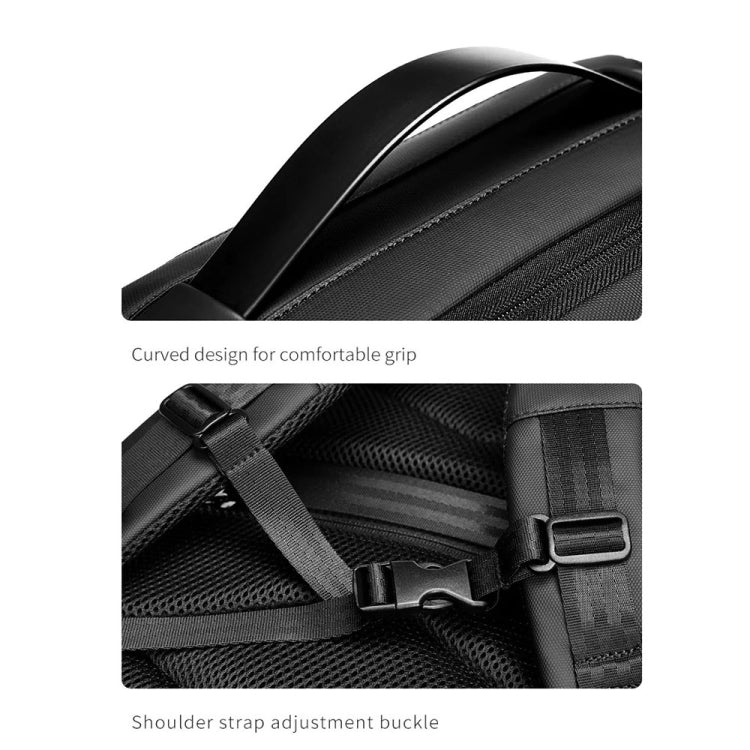 Lisslune | Business Large Capacity Travel Bag Multifunctional Waterproof Laptop Backpack with USB Port (Black)
