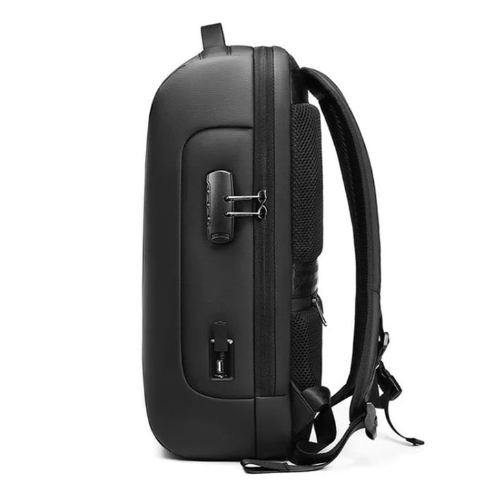 Lisslune | Business Large Capacity Travel Bag Multifunctional Waterproof Laptop Backpack With USB Port (Light Gray)