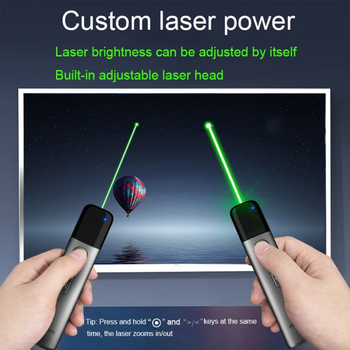 Lisslune | ASiNG LED LCD screen High Performance Light Green Laser Pointer PPT Presentation Guides Side Presenter (A17)
