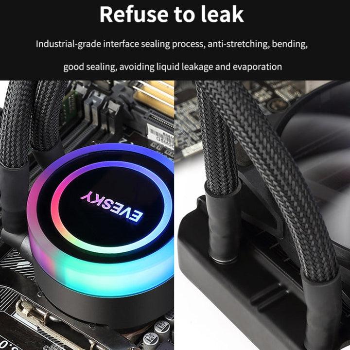 Lisslune | EVESKY Water Cooler Cpu Fan RGB Fan Liquid Cooling Radiator Integrated Radiator, Spec: 360mm