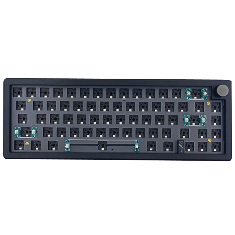 Lisslune | 67 Keys Three-Mode Customized DIY Mechanical Keyboard Kit with Switch Supports Hot Plug RGB Backlighting, Color: Black
